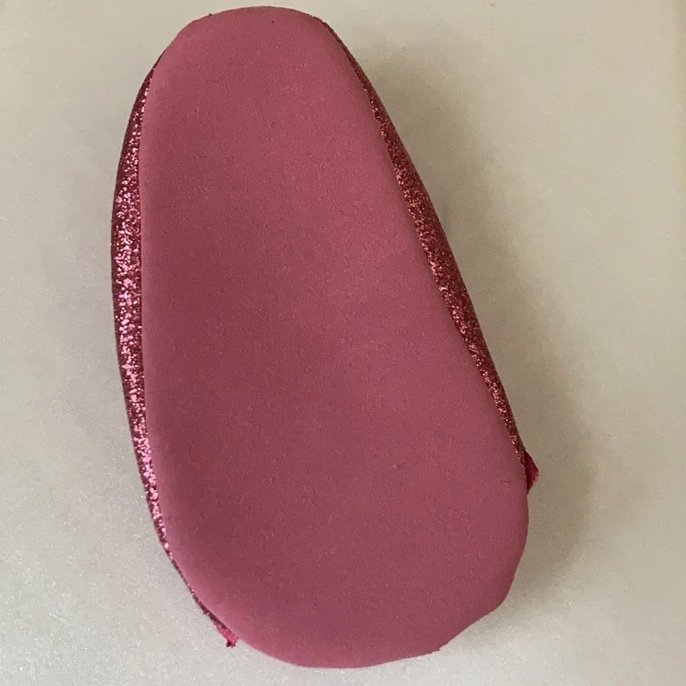 Little Me Mary Jane Slippers Sparkling Pink with Bows Size 2